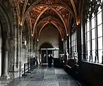 Interior cloisters with gravestones