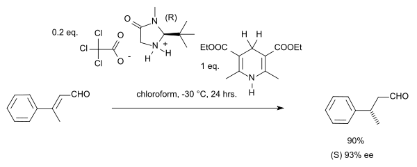 MacMillan Asymmetric Organocatalytic Transfer Hydrogenation