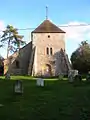 The church seen from the road