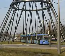 A tram passing through Mae West