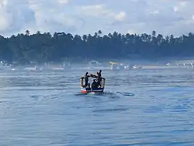 Harbour of Mafia Island as seen from a departing boat