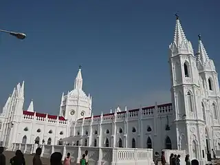 Veilankanni Basilica - Left side view