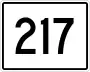 State Route 217 marker