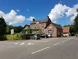 The town hall and school in La Gaillarde