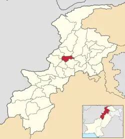 Location in the province of Khyber Pakhtunkhwa