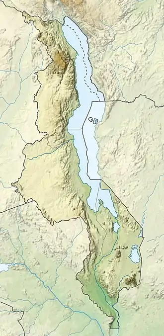 Map showing the location of Nkhotakota Wildlife Reserve