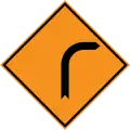 Right bend ahead