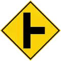 Crossroad on the right