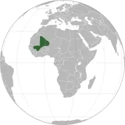 Location of Mali