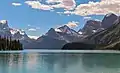 Mt. Julian, centered, from Maligne Lake