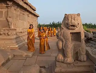 Fanciful lion sculpture