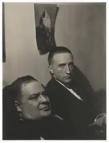 Man Ray, 1920, Three Heads (Joseph Stella and Marcel Duchamp, painting bust portrait of Man Ray above Duchamp), gelatin silver print, 20.7 x 15.7 cm, Museum of Modern Art, New York