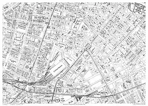 1894 map showing the location of Central Station