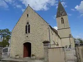 The church in Mandeville-en-Bessin