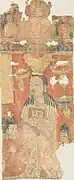 Uyghur Manichaean Elect depicted on a temple banner from Qocho.