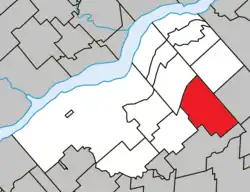 Location within Bécancour RCM.