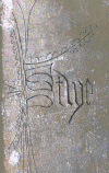 Graffito with a decorated capital letter