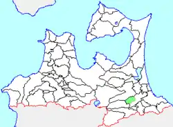 Location of Kuraishi in Aomori Prefecture