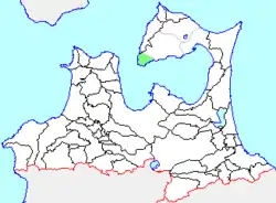 Location of Wakinosawa in Aomori Prefecture