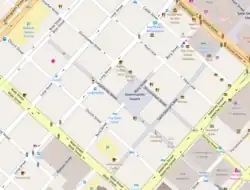 Street map of Greenmarket Square in Cape Town.