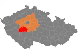 Location in the Central Bohemian Region within the Czech Republic