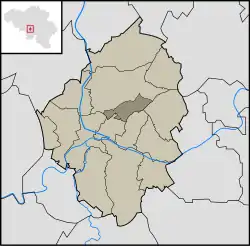 Location in the municipality of Charleroi