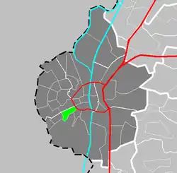 Location of Biesland in Maastricht