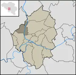 Location in the municipality of Charleroi