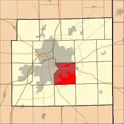 Location in Allen County, Indiana