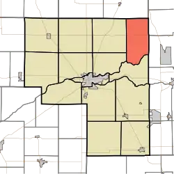 Location of Adams Township in Cass County