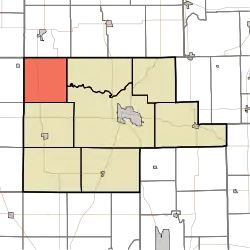 Location of Aubbeenaubbee Township in Fulton County