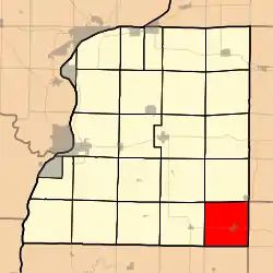 Location in Hancock County