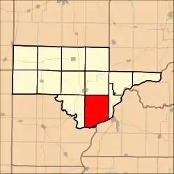 Location in Schuyler County