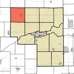 Location of Boone Township in Cass County