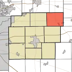 Location in Hancock County