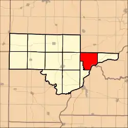 Location in Schuyler County