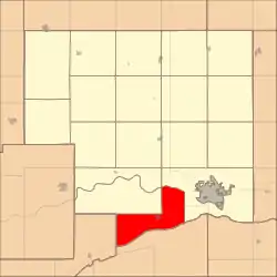 Location in Platte County