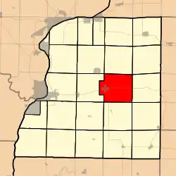 Location in Hancock County