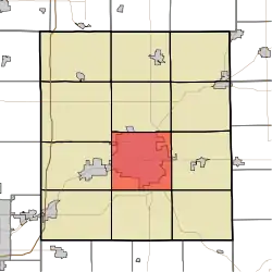 Location of Center Township in Delaware County