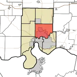 Location in Vanderburgh County