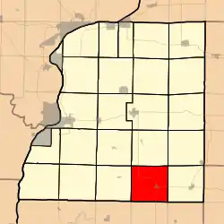 Location in Hancock County