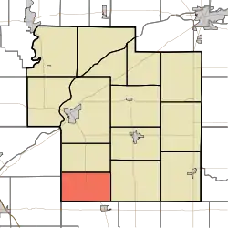 Location of Clay Township in Carroll County