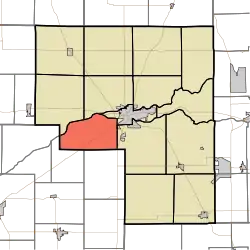 Location of Clinton Township in Cass County