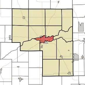 Location of Eel Township in Cass County