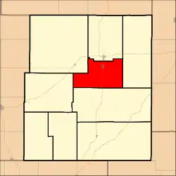 Location within Chase County