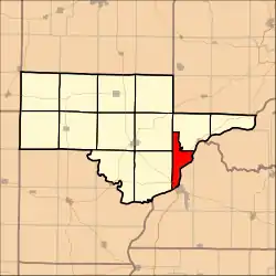 Location in Schuyler County