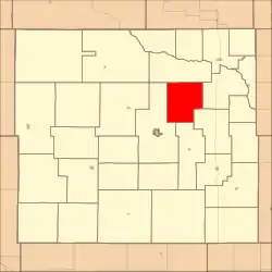 Location in Custer County