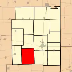 Location in Edgar County