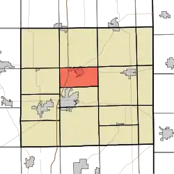 Location of Grant Township in DeKalb County