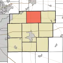 Location in Hancock County